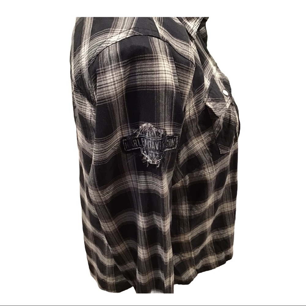 Harley Davidson Plaid Long Sleeve Shirt Large - Picture 3 of 14